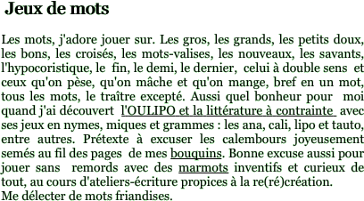  Jeux de mots